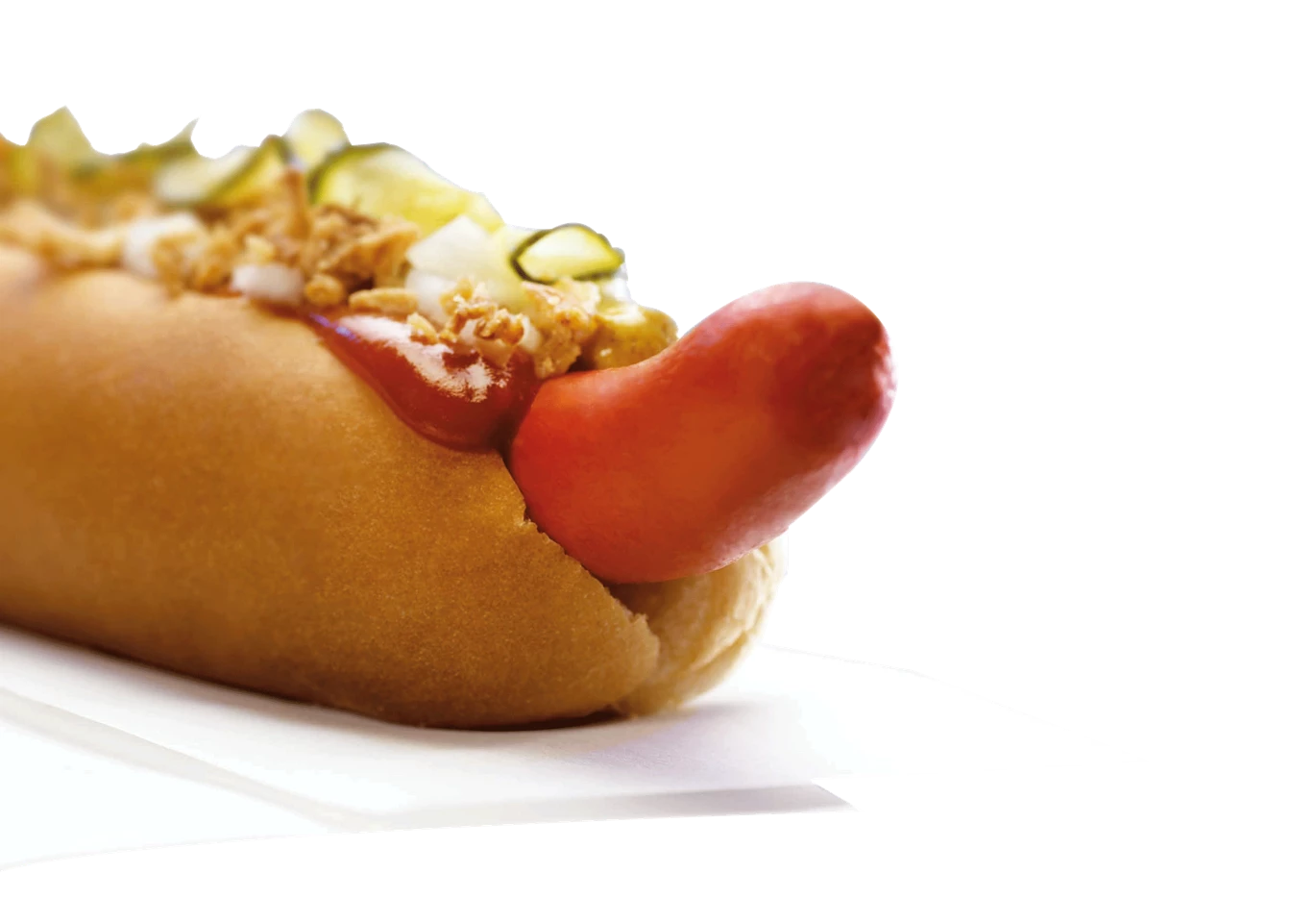 Fritlagt hotdog